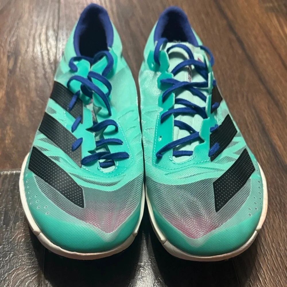 NWOT Adidas-Abizero Ambition - Men's Teal and Black Track Shoes - Size 11.5